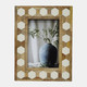 17915-01#Wood/resin,4x6 Hexagon Frame, White
