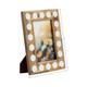 17915-01#Wood/resin,4x6 Hexagon Frame, White
