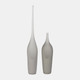 14711-03#Glass 24" Long Neck Glass Decor, Frosted White