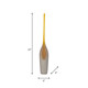 14711-05#Glass 24" Long Neck Glass Decor, Honey