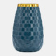 15737-02#9" Textured Vase, Teal