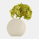 17916-01#Cer, 7" Round Botanical Vase, Cotton
