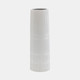 17919-01#Cer, 15"h Lined Cylinder Vase, White