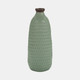 13922-38#Cer, 16"h Dimpled Vase, Green