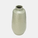 16944-03#Cer, 12"h Carved Vase, Cucumber