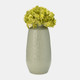 16944-03#Cer, 12"h Carved Vase, Cucumber