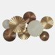 17922-01#Metal, 31"l Pleated Wall Discs, Gold Wb