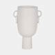 17928-02#Cer, 13"h Vase With Handles, White