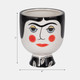 17939#Cer, 7"h Frida Face Flower Vase, Blk/wht