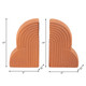 17951-01#Cer, S/2 13x10" Arches Bookends, Terracotta 