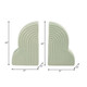17951-02#Cer, S/2 13x10" Arches Bookends, Cucumber