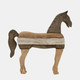 17953-02#Mago Wood 15", Horse Sculputure, Dark Brown