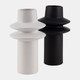 17959-01#Cer, 11"h Modern Vase, Black