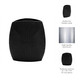 17964-01#Metal, 10"h Ribbed Vase, Matte Black