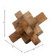 17966#Wood, 6"  Geometric Orb, Natural