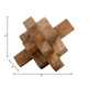17966#Wood, 6"  Geometric Orb, Natural