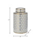 17972-02#Cer, 12" Honeycomb Jar W/ Lid, Gold