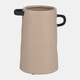 16983-01#Cer, 9"h Eared Vase, Irish Cream