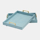 17975-02#S/2 16/18"l Faux Snakeskin Trays, Aqua