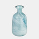 17978-01#Glass, 12"h Bottle Vase, Teal