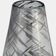 17980-02#Glass, 15"h Swirl Vase, Black