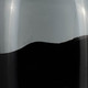 17989-02#Glass, 15"h Long Neck 2-tone Vase, Smoke/black