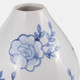 17991#Cer, 5"h Chinoiserie Bud Vase, Blue/white