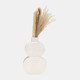 17993-01#Cer, 10" Stacked Circles Vase, White