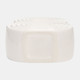 17993-01#Cer, 10" Stacked Circles Vase, White