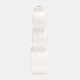 17993-02#Cer, 12" Stacked Circles Vase, White