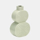 17993-03#Cer, 10" Stacked Circles Vase, Cucumber