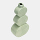 17993-04#Cer, 12" Stacked Circles Vase, Cucumber