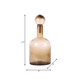 18002-01#Glass, 17" Bottle W/ Stopper Taupe