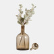 18002-01#Glass, 17" Bottle W/ Stopper Taupe
