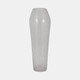 18006-01#Glass, 23" Floor Vase Bubble Clear