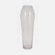 18006-01#Glass, 23" Floor Vase Bubble Clear