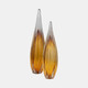 18009-04#Glass, 15" Paperweight Amber