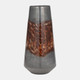 18011-01#Glass, 17" Vase Grey/brown