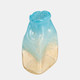 18012-02#Glass, 11" Vase Teal/apricot