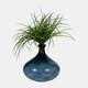 18013-01#Glass, 13" Dimple Vase Blue