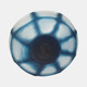 18014-02#Glass, 9" Carved Bowl Blue