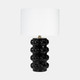 51263#Ceramic 22" Bubble Table Lamp, Black