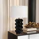 51263#Ceramic 22" Bubble Table Lamp, Black