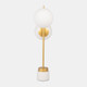 50829#Glass/brass 23" Double Diffuser Table Lamp, Gold