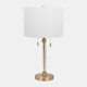 50831#Glass 27" Chain Pull Table Lamp, Gold
