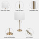 50831#Glass 27" Chain Pull Table Lamp, Gold
