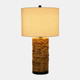 51185#Seagrass 26" Pillar Table Lamp, Natural