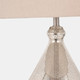 51191#S/2 26" Glass Mercury Table Lamp, Silver