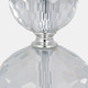 51198#S/2 Crystal 19" Faceted Table Lamp, Silver