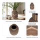 18052#Rattan, 13"h Woven Vase, Multi